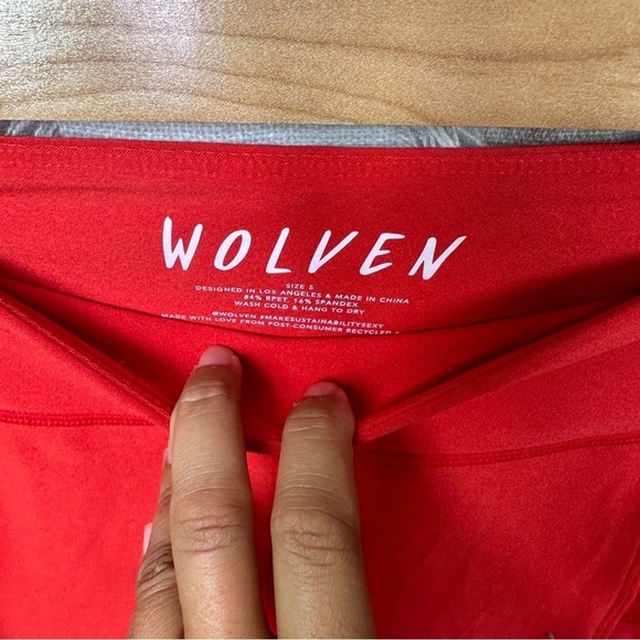 Wolven Red Athletic Leggings and Bra Set sz S - Picture 5 of 5